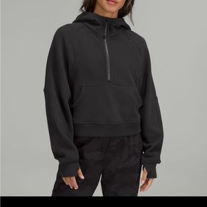 Scuba half zip black hoodie